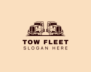 Forwarding Transport Truck logo design