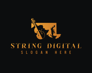 Violin Fiddle Maryland logo design