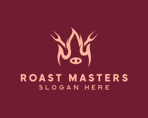 Pig Roast Grill Fork logo design