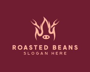 Pig Roast Grill Fork logo design