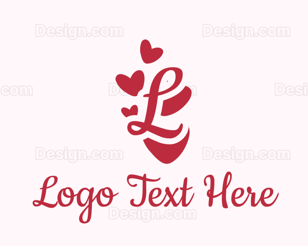 Feminine Valentines Heart Logo