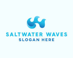 Blue Tidal Waves logo design