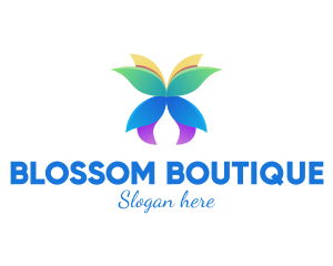 Flower Butterfly Spa logo design