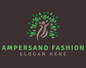 Human Tree Botanical Logo