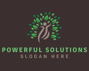 Human Tree Botanical Logo