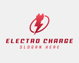 Thunder Electrical Plug  logo design