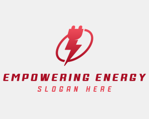 Thunder Electrical Plug  logo design