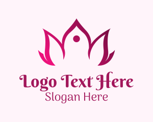 Wellness Yoga Flower Logo