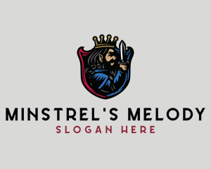 Medieval Warrior King  logo design