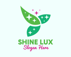 Shining Organic Leaves logo design