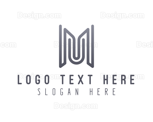Tech Marketing Letter M Logo