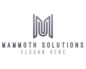 Tech Marketing Letter M logo design