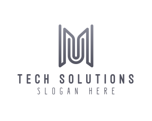 Tech Marketing Letter M logo