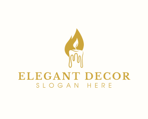 Flame Wax Candle logo design