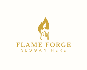 Flame Wax Candle logo design