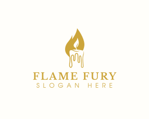 Flame Wax Candle logo design