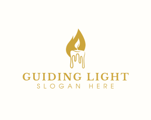 Flame Wax Candle logo design