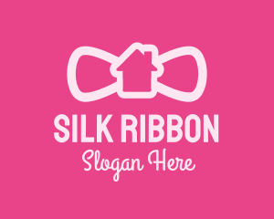 Pink Bow Tie House logo design