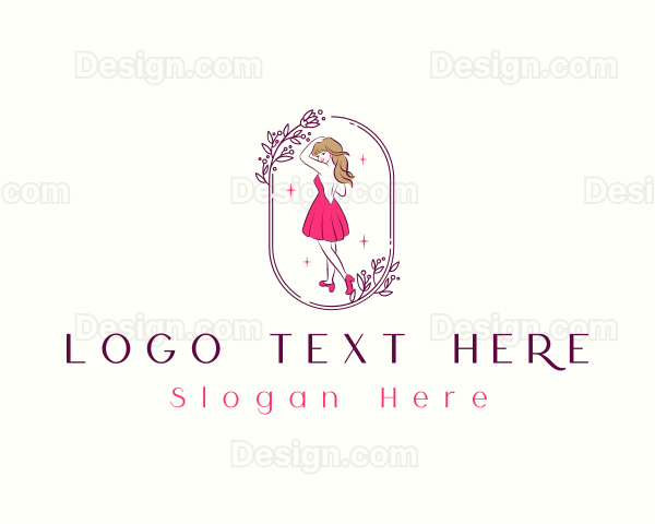 Sexy Woman Fashionista Dress Logo