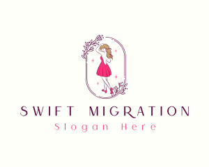 Sexy Woman Fashionista Dress Logo