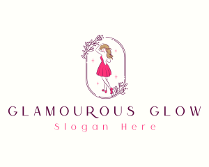 Sexy Woman Fashionista Dress logo design