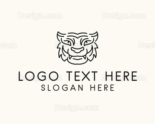 Smiling Wild Tiger Logo