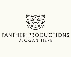 Smiling Wild Tiger logo design