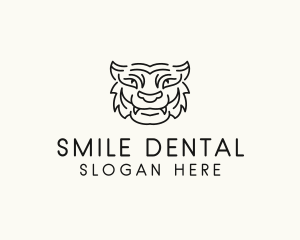 Smiling Wild Tiger logo design