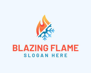 Fuel Flame Snow Energy logo design