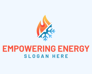 Fuel Flame Snow Energy logo design