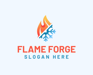 Fuel Flame Snow Energy logo design