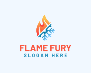 Fuel Flame Snow Energy logo design