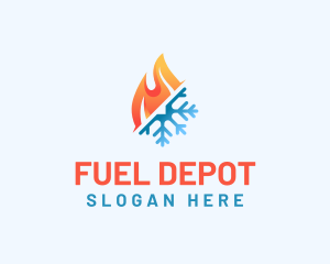 Fuel Flame Snow Energy logo design