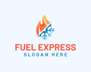 Fuel Flame Snow Energy logo design