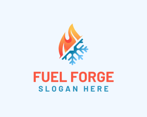 Fuel Flame Snow Energy logo design