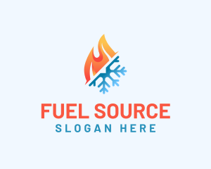 Fuel Flame Snow Energy logo design