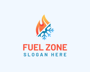 Fuel Flame Snow Energy logo design