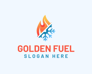 Fuel Flame Snow Energy logo design