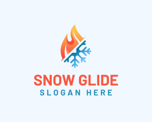 Fuel Flame Snow Energy logo design