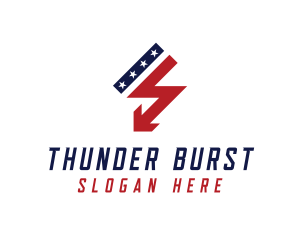 USA Thunder Arrow logo design