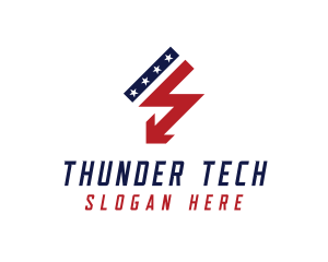 USA Thunder Arrow logo design