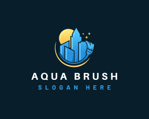 City Broom Stick Cleaning logo design