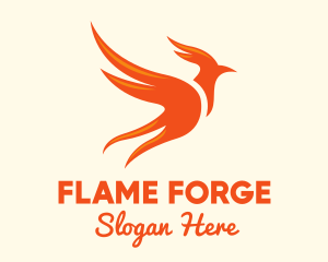 Legendary Fiery Phoenix logo design