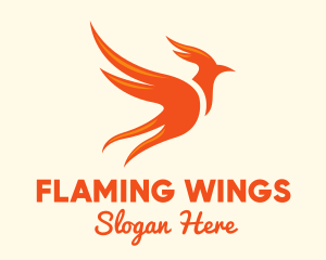 Legendary Fiery Phoenix logo design