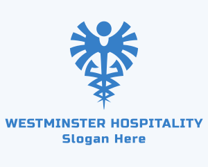 Medical Hospital Caduceus logo design