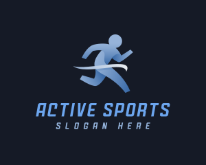 Athlete Marathon Runner Logo