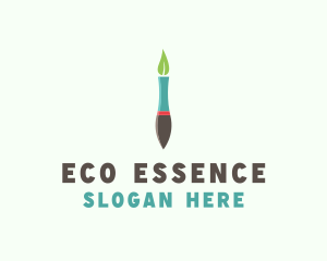 Eco Pen Brush Art logo design