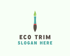 Eco Pen Brush Art logo design