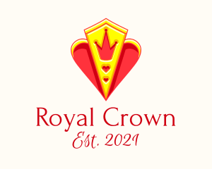 Heart Queen Crown  logo design