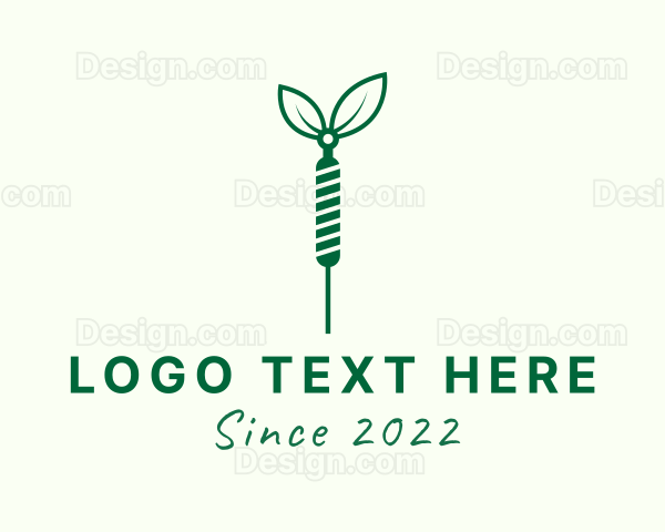 Green Needle Leaf Logo